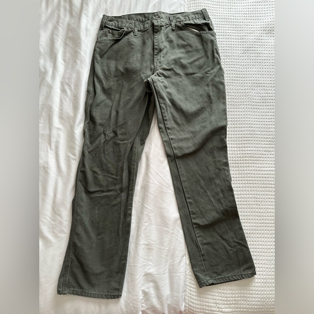 Dickies 00s Green Carpenter Pants 36x32